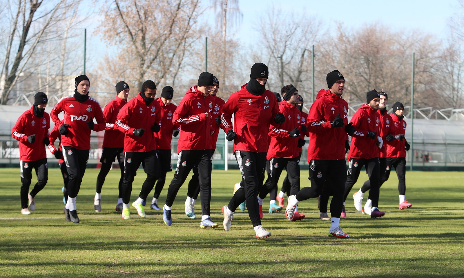 Training session in Moscow before the match against CSKA